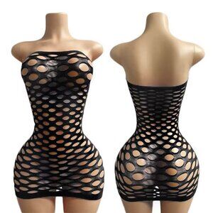 Women's Lingerie Fishnet Bodystocking Black